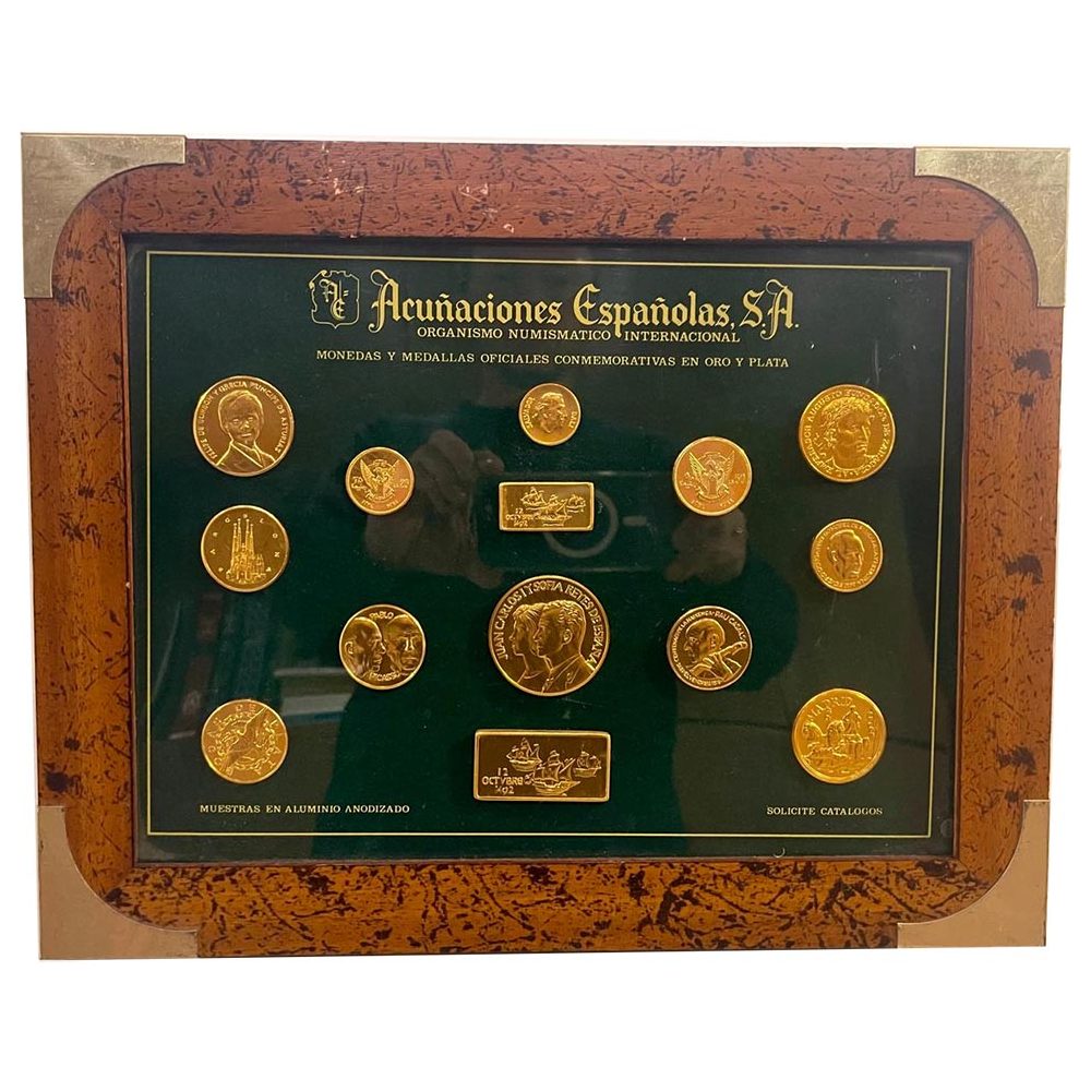 Medallas conmemorativas 14 muestras de Aluminio.  - 1