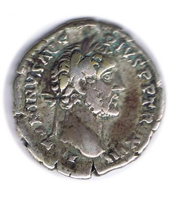 Moneda romana Denario Antonino Pio Año 153-154 DC. Plata.  - 1