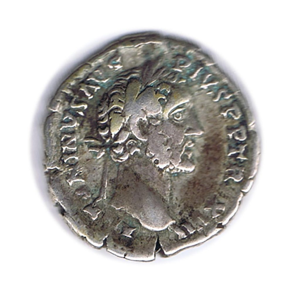 Moneda romana Denario Antonino Pio Año 153-154 DC. Plata.  - 1