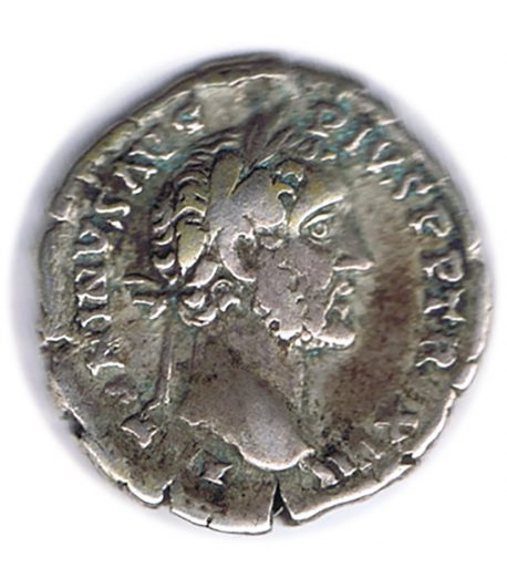 Moneda romana Denario Antonino Pio Año 153-154 DC. Plata.  - 1