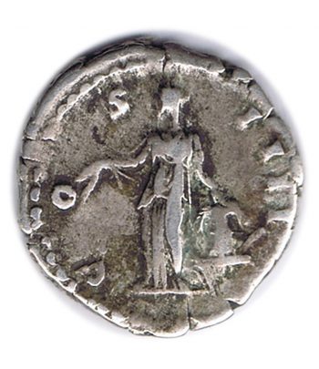 Moneda romana Denario Antonino Pio Año 153-154 DC. Plata.  - 2