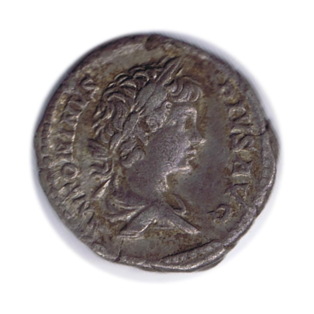 Moneda romana Denario Caracalla Año 201 DC. Plata.  - 1