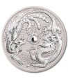 Moneda de plata Australia 1$ Dragón y Fénix 2017.  - 1