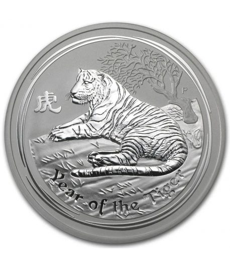 Moneda de plata 1$ Australia año Lunar Tigre 2010  - 1