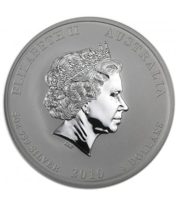 Moneda de plata 1$ Australia año Lunar Tigre 2010  - 2