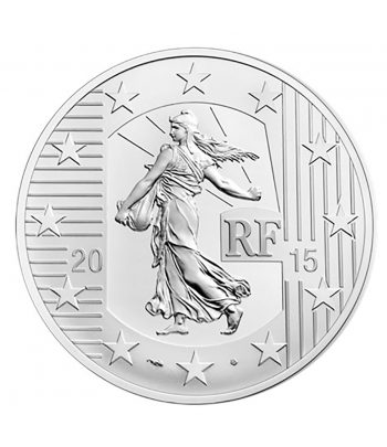 Francia 10 € 2015 Le Franc à Cheval. La Semeuse. Plata.  - 2