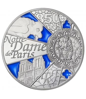 Francia 10 € 2013 UNESCO. Notre-Dame de París. Plata  - 1