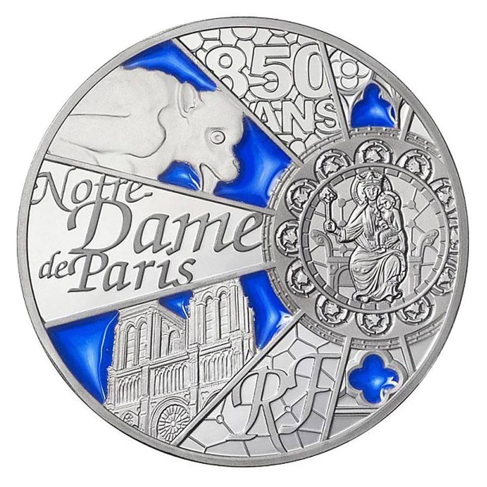 Francia 10 € 2013 UNESCO. Notre-Dame de París. Plata  - 1