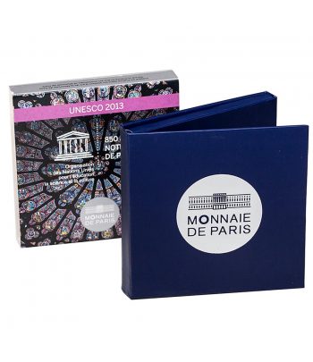 Francia 10 € 2013 UNESCO. Notre-Dame de París. Plata  - 3