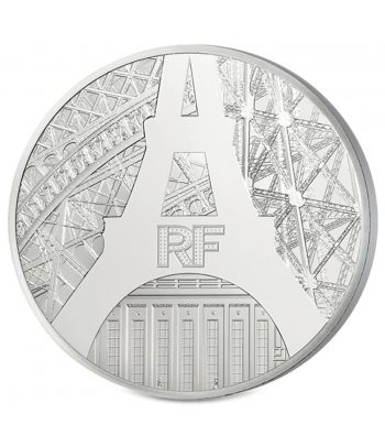 Francia 10€ 2014 UNESCO Tour Eiffel. Plata.  - 1