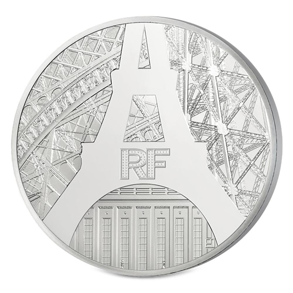 Francia 10€ 2014 UNESCO Tour Eiffel. Plata.  - 1