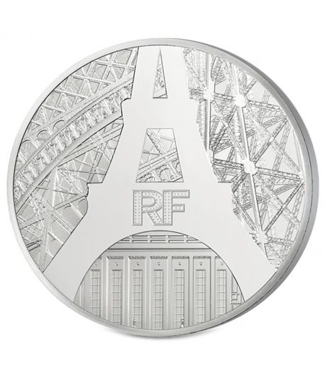 Francia 10€ 2014 UNESCO Tour Eiffel. Plata.  - 1