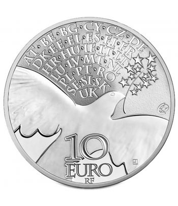 Francia 10 € 2015 Europa. 70 Años Paz en Europa. Plata.  - 1