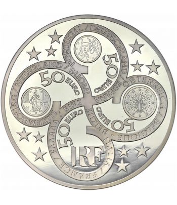 Francia 10 € 2003 Europa. Primer Aniversario Euro. Plata.  - 1