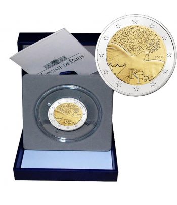 moneda 2 euros Francia 2015 Paz en Europa. Proof  - 1
