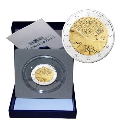 moneda 2 euros Francia 2015 Paz en Europa. Proof  - 1