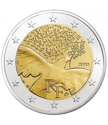 moneda 2 euros Francia 2015 Paz en Europa. Proof  - 2