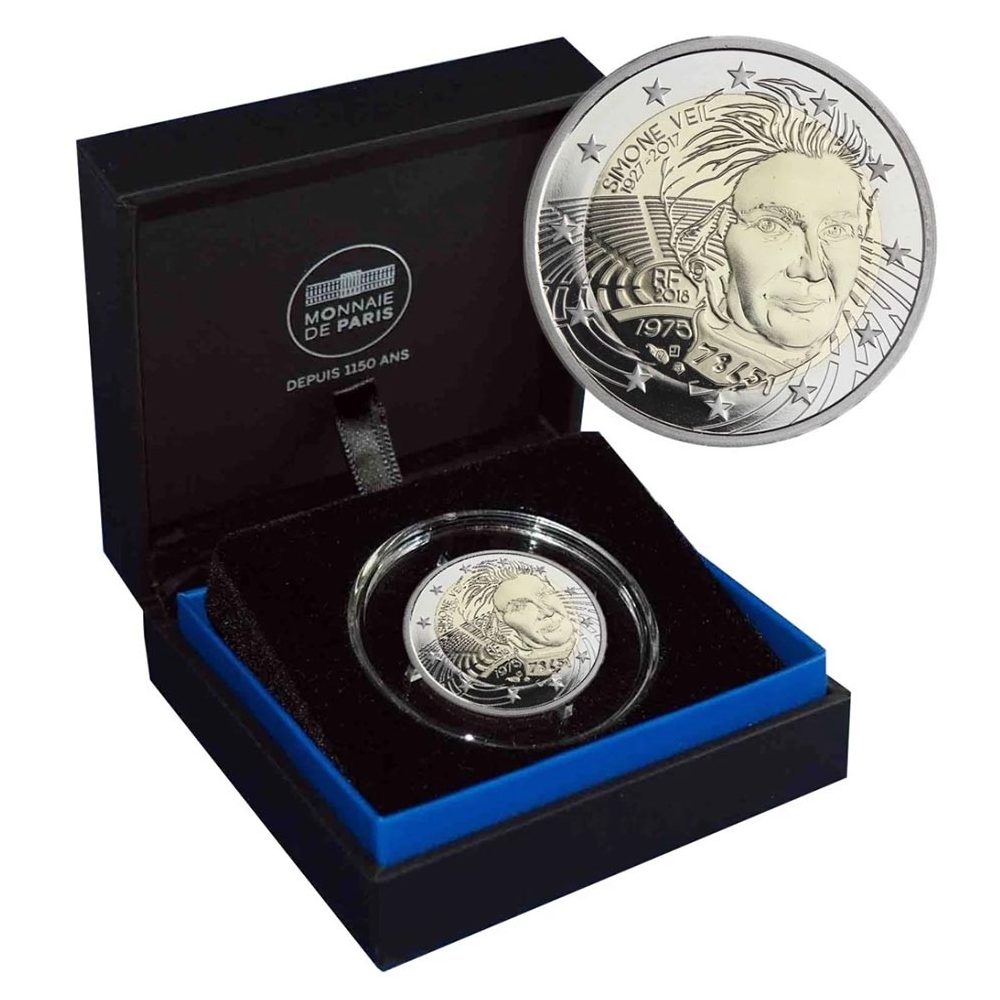 moneda 2 euros Francia 2018 Simone Veil. Proof  - 1
