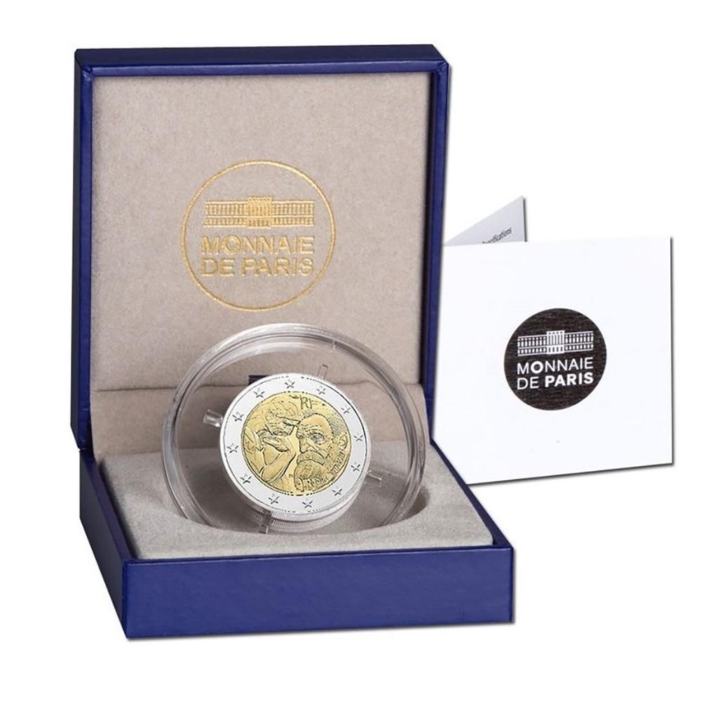 moneda 2 euros Francia 2017 Auguste Rodin. Proof.  - 1
