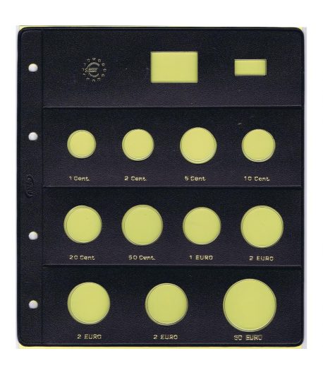 PARDO Hojas monedas Euro (11 alojamientos) Especial 2€+ 2€+60€  - 1