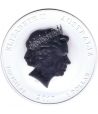 Moneda de plata 1$ Australia Lunar Gallo 2017. Color  - 2