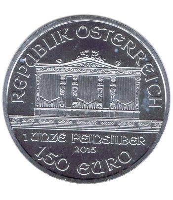 Moneda de plata 1,5 euros Austria Filarmonica 2015. Color  - 2
