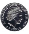 Moneda de plata Britannia 2 Pounds Inglaterra 2011. Con oro  - 2