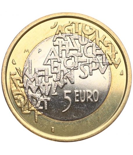moneda Finlandia 5 Euros 2006 Presidencia UE.  - 1