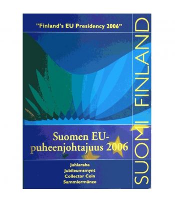 moneda Finlandia 5 Euros 2006 Presidencia UE.  - 3