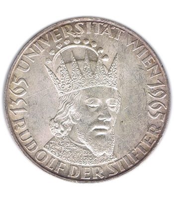 Moneda 50 schillings Austria 1965 Universidad Viena. Plata  - 1
