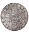 Moneda 50 schillings Austria 1971 Julius Raab. Plata  - 2