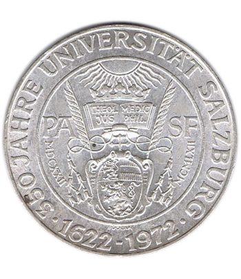 Moneda 50 schillings Austria 1972 Universidad Salzburgo. Plata  - 1