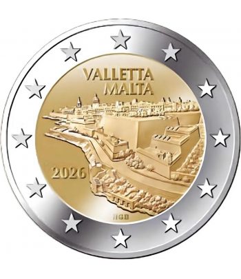 moneda 2 euros Malta 2026 Valletta.  - 1