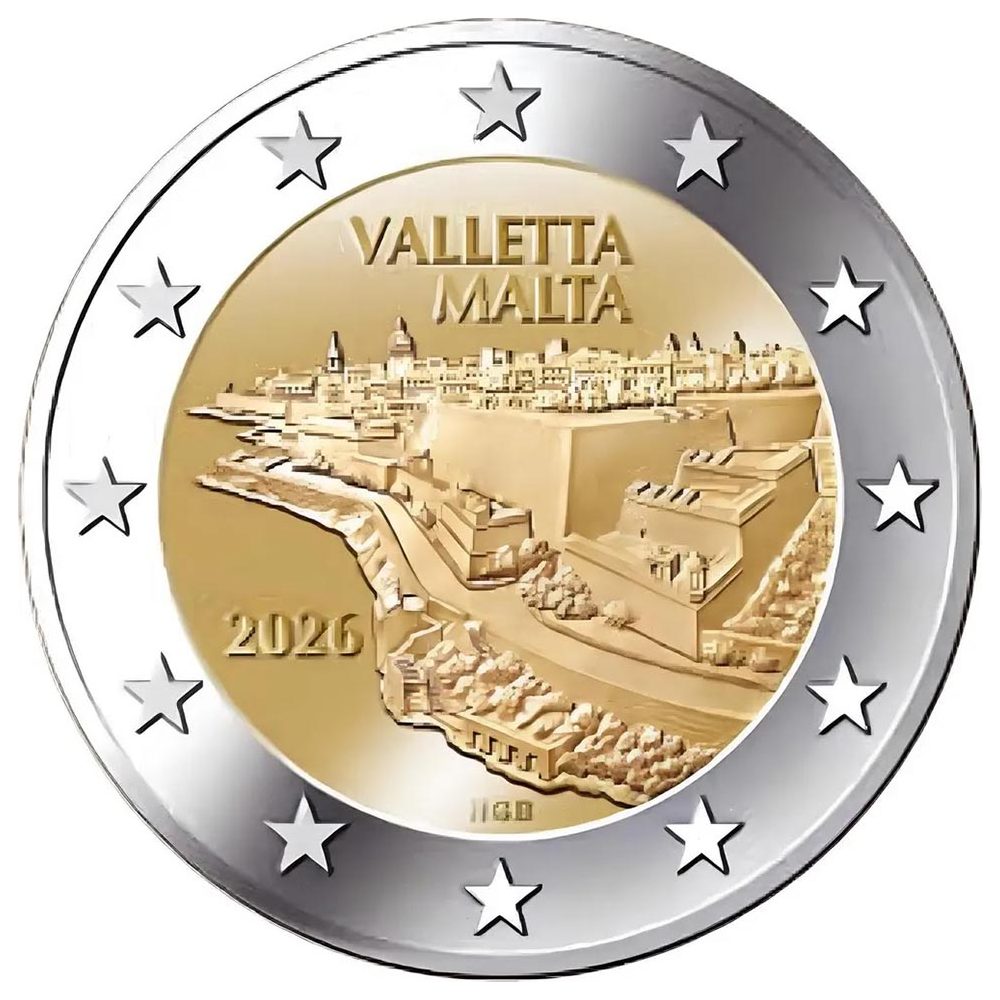 moneda 2 euros Malta 2026 Valletta.  - 1