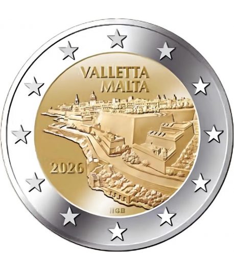 moneda 2 euros Malta 2026 Valletta.  - 1