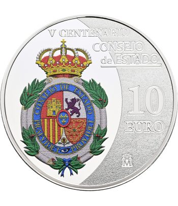 Moneda de España 10 euros 2026 V Centenario del Consejo de Estado . Plata  - 1