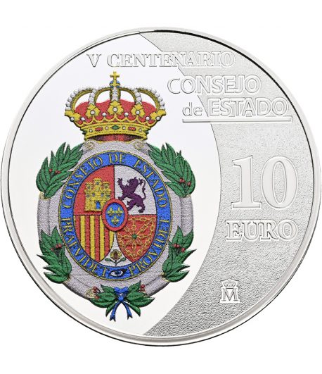 Moneda de España 10 euros 2026 V Centenario del Consejo de Estado . Plata  - 1