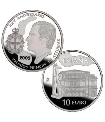 Moneda 2005 XXV Anivº Premios Principe  Asturias 10 euros. Plata  - 2