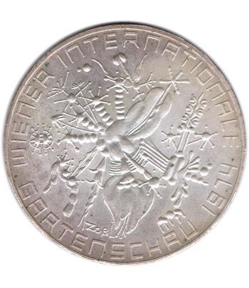 Moneda 50 schillings Austria 1974 Exposición Jardines. Plata  - 1