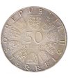 Moneda 50 schillings Austria 1974 Exposición Jardines. Plata  - 2