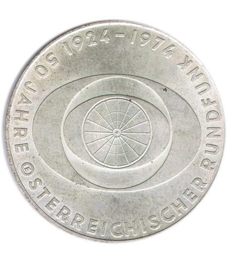Moneda 50 schillings Austria 1974 Radiodifusión. Plata  - 1