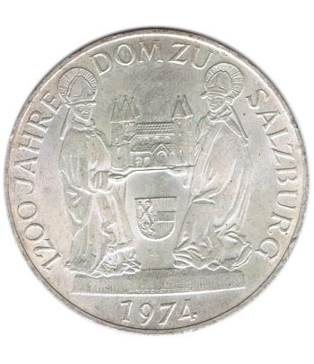 Moneda 50 schillings Austria 1974 Catedral de Salzburgo. Plata  - 1