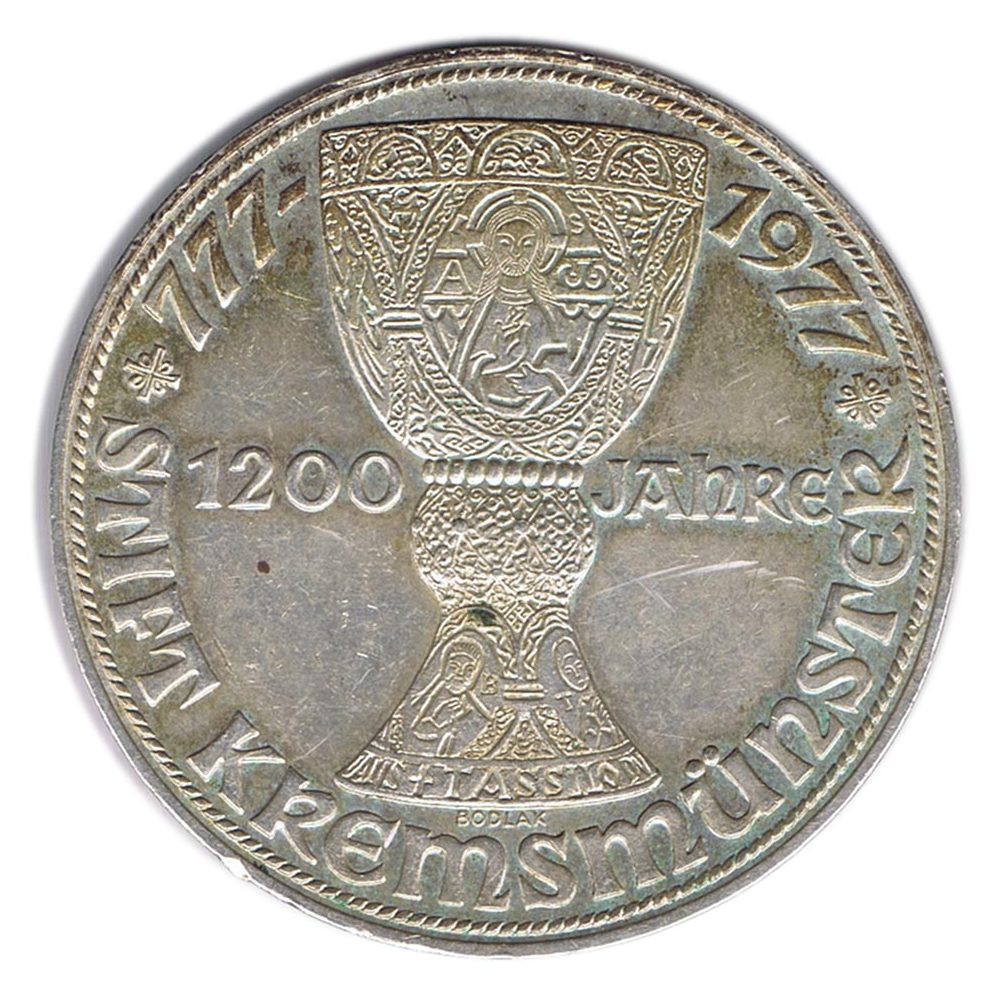 Moneda 50 schillings Austria 1977 monasterio Kremsmünster. Plata  - 1