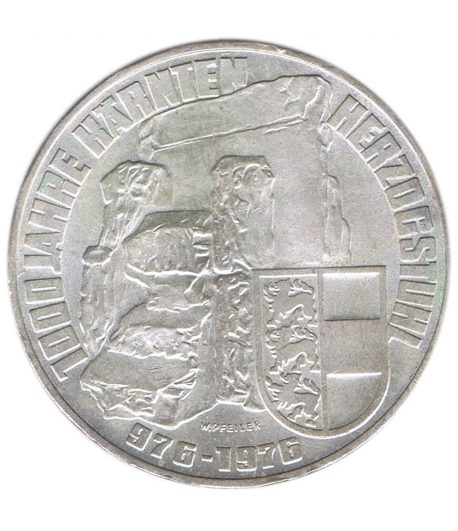 Austria 100 schillings 1976 Milenario Carinthia. Plata  - 1