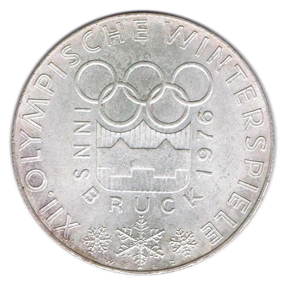 Austria 100 schillings 1976 Olimpiada de Innsbruck. Plata  - 1