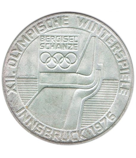 Austria 100 schillings 1976 Salto Sky Innsbruck. Plata  - 1