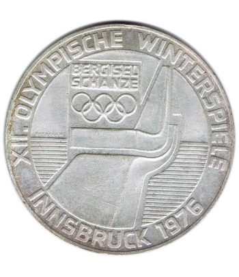 Austria 100 schillings 1976 Salto Sky Innsbruck. Plata  - 1