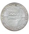 Austria 100 schillings 1976 Salto Sky Innsbruck. Plata  - 1