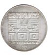 Austria 100 schillings 1976 Salto Sky Innsbruck. Plata  - 2