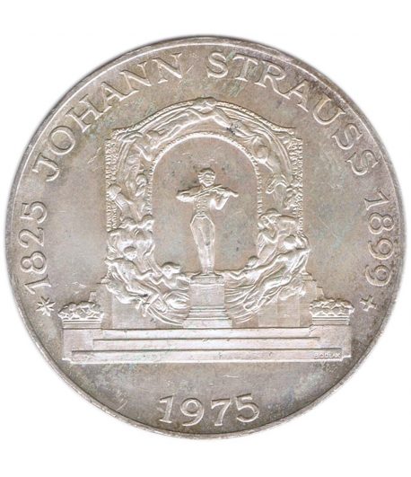 Austria 100 schillings 1975 Johann Strauss. Plata  - 1